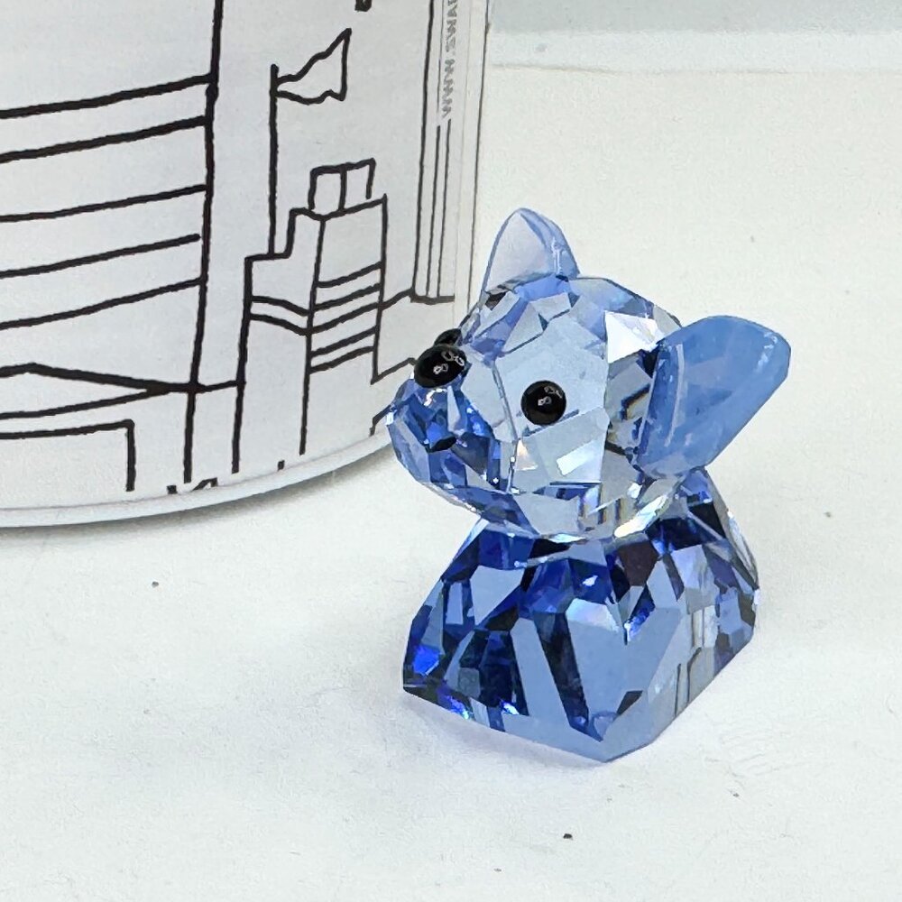 Retired Swarovski Lovlots Coco figurine, lavender crystal Mint in box S223